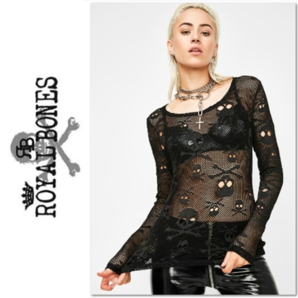 Royal Bones Tops - ☠️Royal Bones/Tripp NYC mesh skull top☠️